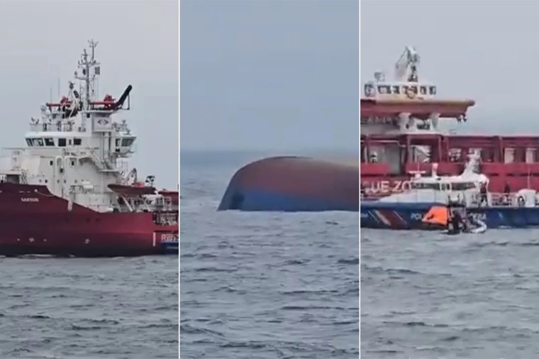 Felborult és elsüllyedhet egy dróntámadásban megrongálódott hajó, több áldozat van