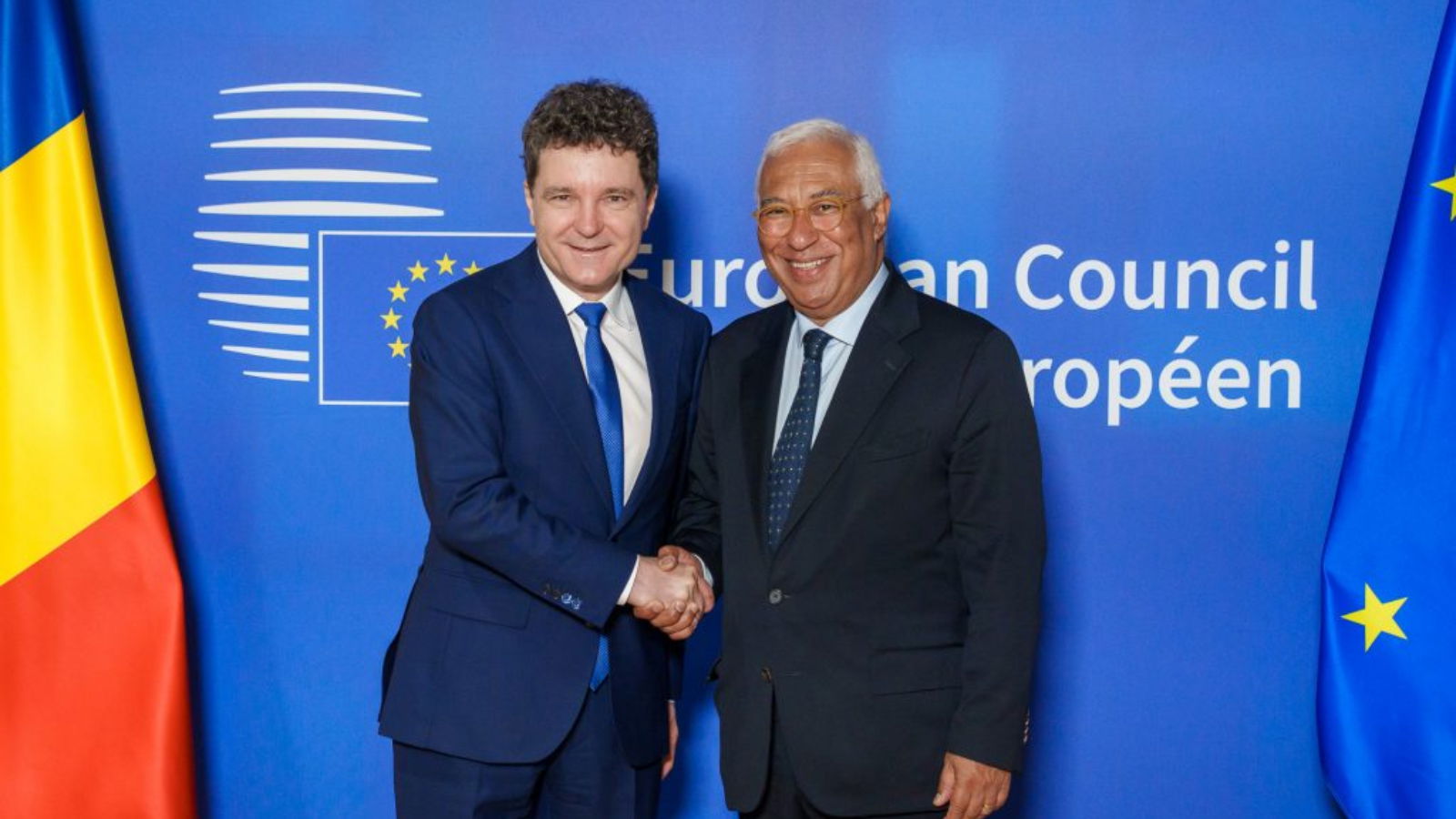 Az Európai Tanács elnökét, Antonio Costát fogadta a Cotroceni-palotában Nicușor Dan államfő