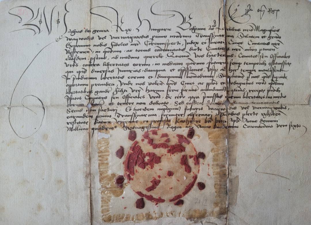 Mátyás királynak tulajdonított dokumentumot találtak Besztercén