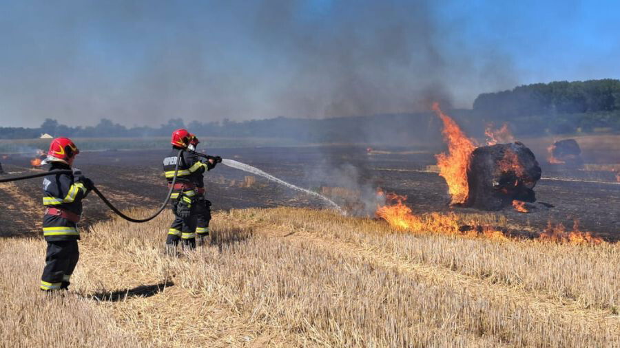Tarlótűz pusztított Érmihályfalva közelében