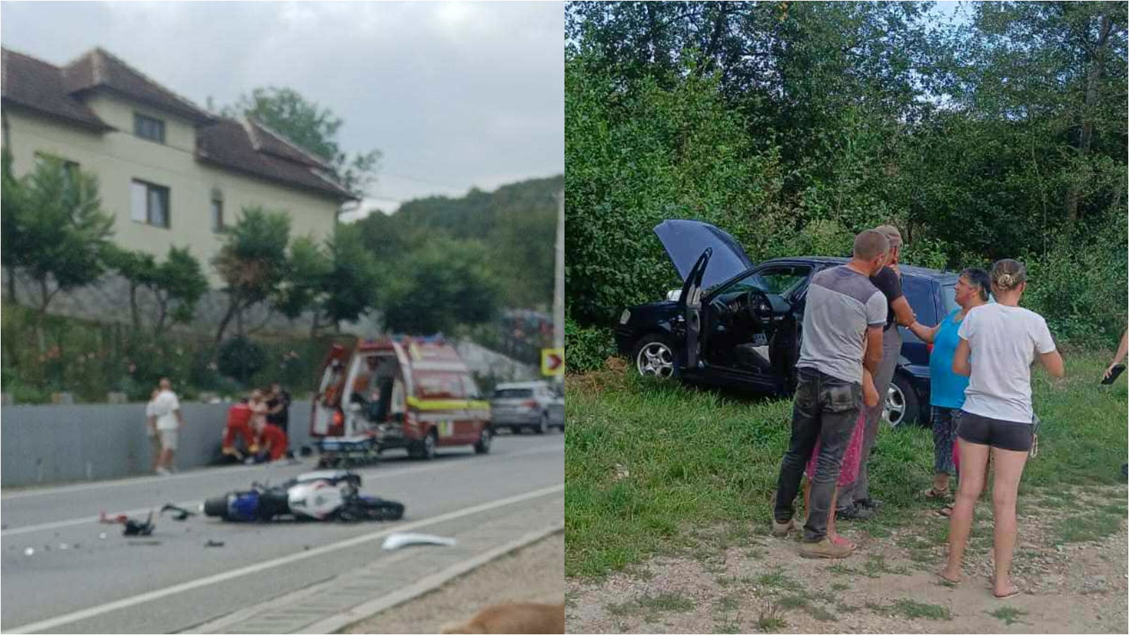 Ütközés történt a 76-os országúton, egy motoros megsérült | VIDEÓ