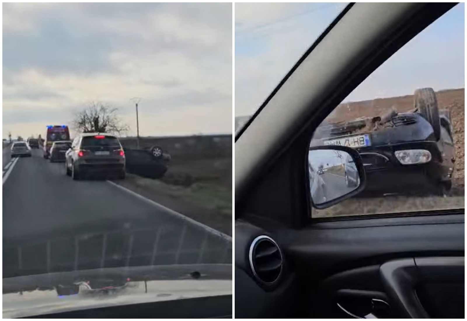 Felborult egy autó Váradles és Gyapjú között | VIDEÓ