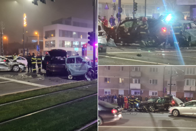 Három autó ütközött össze a Ghillányi úton, súlyosan megrongálódtak | VIDEÓ