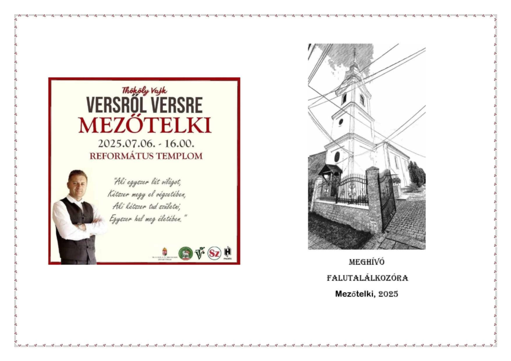 Az elszármazottak találkozóját tartják Mezőtelkiben