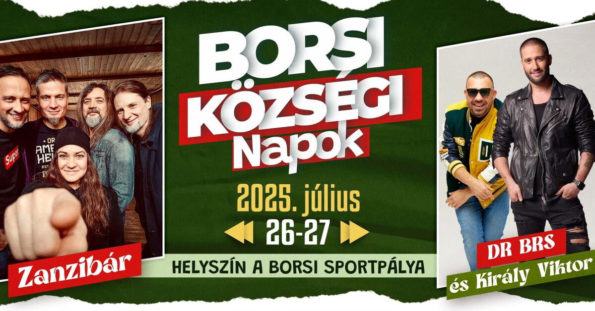 Idén is megrendezik a Borsi Községi Napokat