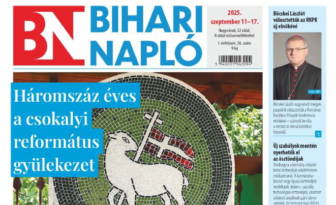 A Bihari Napló-hetilap szeptember 11-i lapszámának tartalmából
