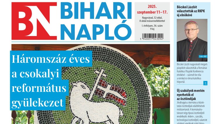 A Bihari Napló-hetilap szeptember 11-i lapszámának tartalmából