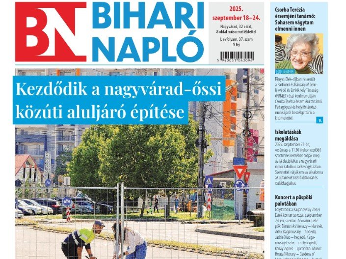A Bihari Napló-hetilap szeptember 18-i lapszámának tartalmából
