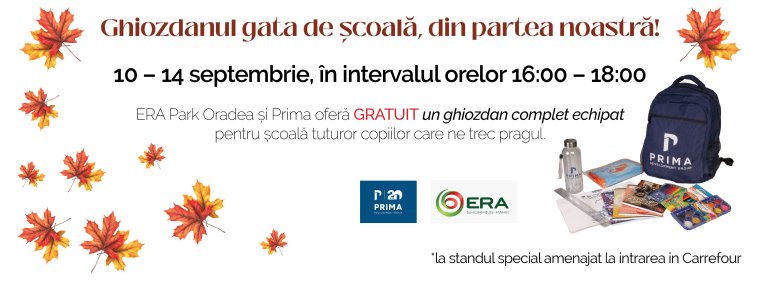 ERA és PRIMA – Tanévkezdésre előkészített iskolatáska, mi álljuk a költségeket! (x)