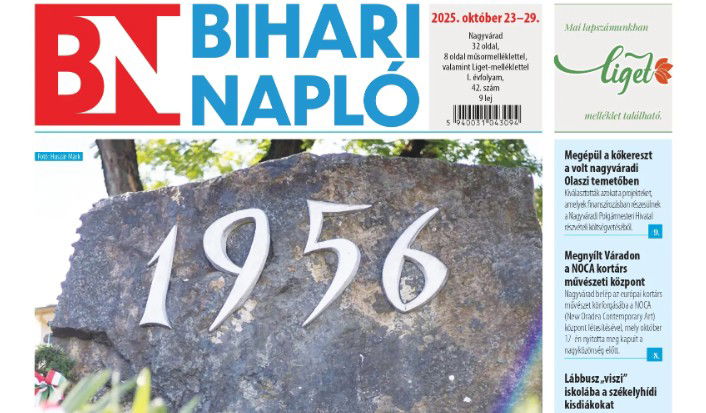 A Bihari Napló hetilap október 23-i lapszámának tartalmából