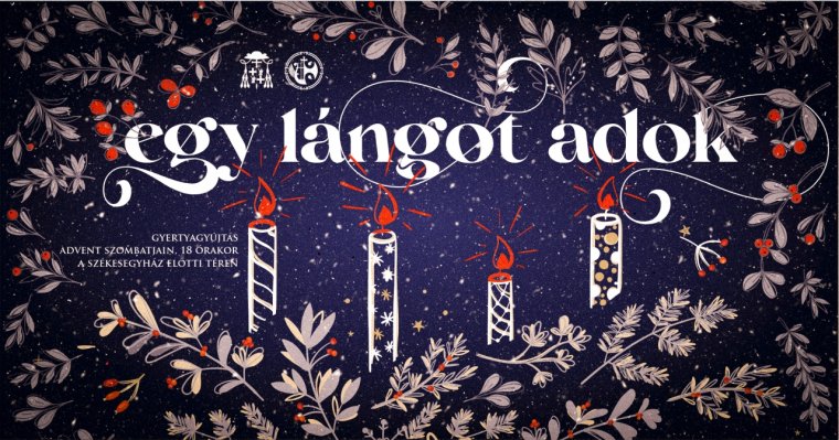 Adventi gyertyagyújtás a székesegyház előtti téren