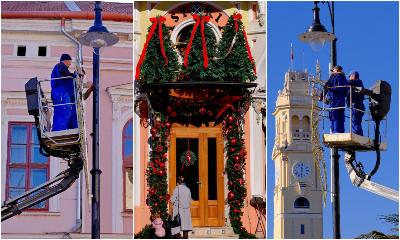 Karácsonyi fények és ünnepi díszek varázsolják hangulatossá Várad utcáit