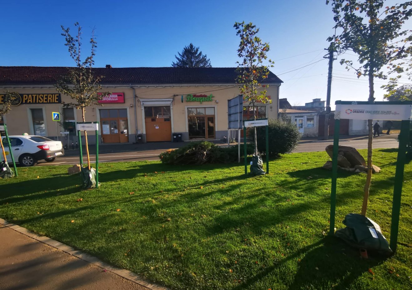 Rendbe hozták a Vitéz úti zöldövezetet Nagyváradon