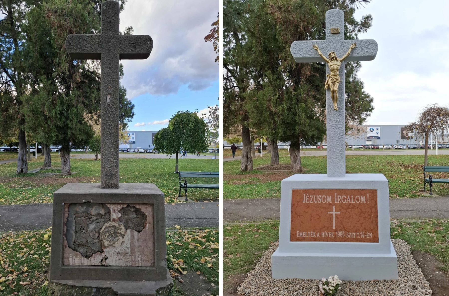 Megújult a „mindenki keresztje” az egykori váradszőllősi temetőben