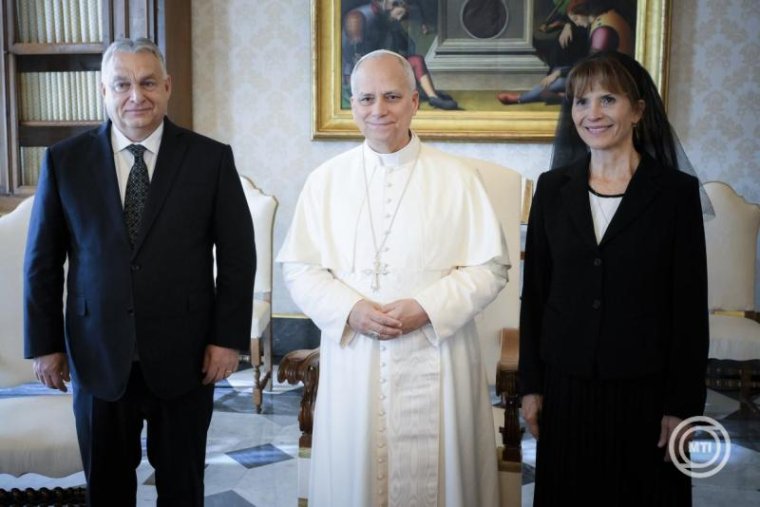 Magánaudiencián fogadta Orbán Viktor miniszterelnököt XIV. Leó pápa