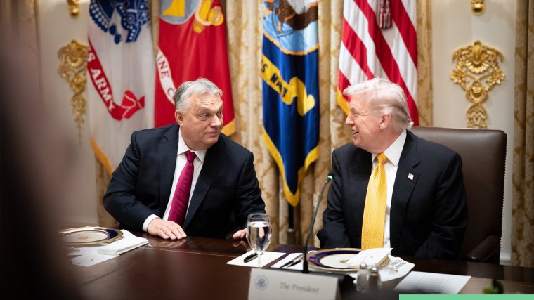 Donald Trump kiváló és erős vezetőnek nevezte Orbán Viktort a kétoldalú megbeszélésen