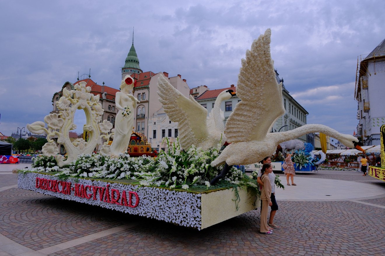 Késő délutánig tekinthetők meg a virágkocsik a nagyváradi Szent László téren | FOTÓK és VIDEÓK!