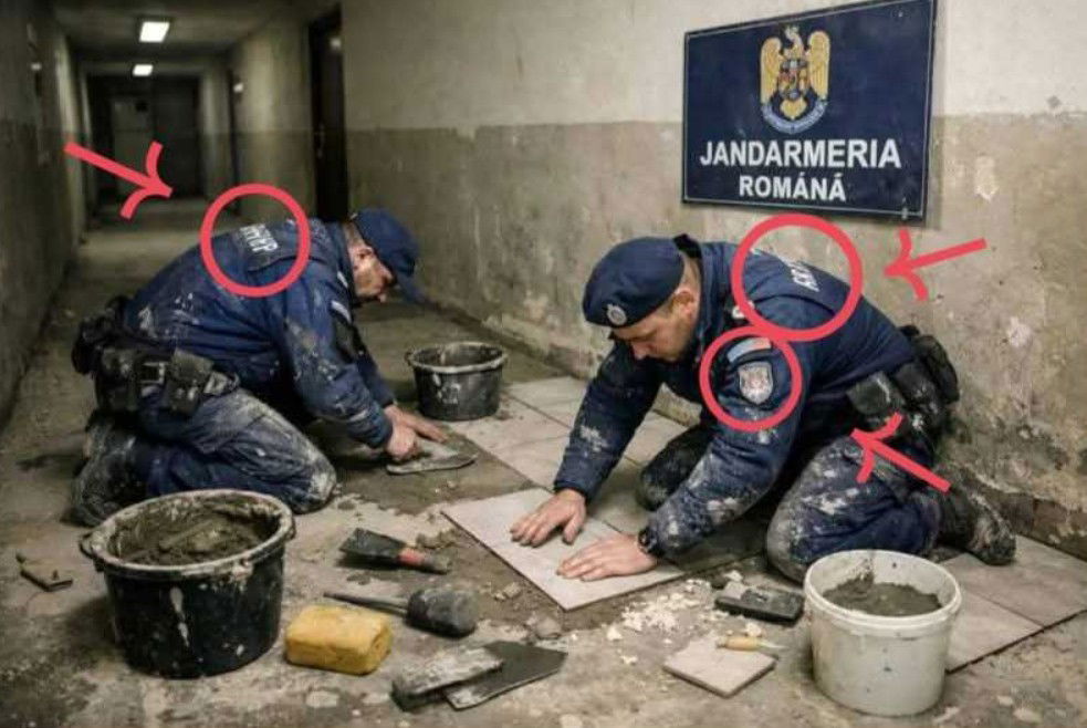 Hamisak a járólapokat lerakó román csendőrökről terjedő képek