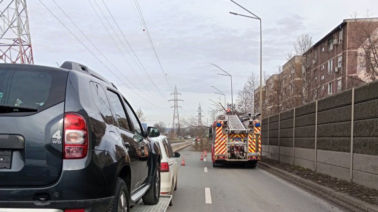 Kidőlt fa miatt állt le részlegesen a forgalom a váradi körgyűrűn