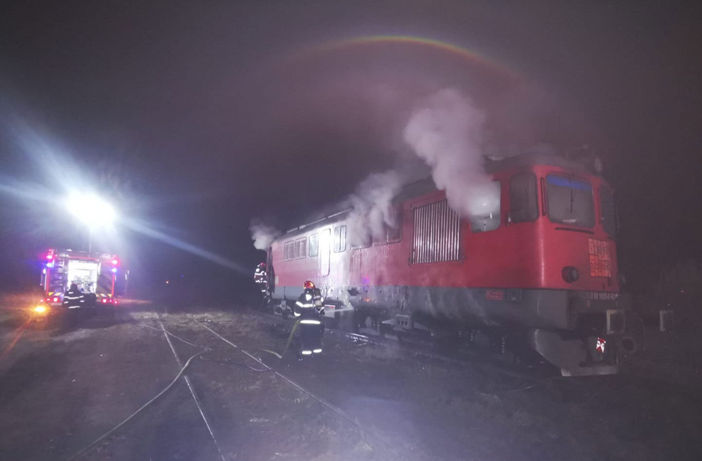 Kigyulladt egy mozdony Biharpüspökiben