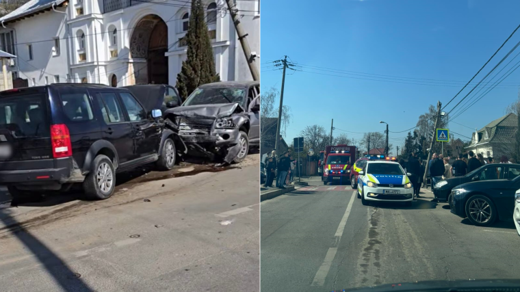 A balesetek napja Nagyváradon: frontálisan ütközött két autó a Szent Kereszt kolostor előtt