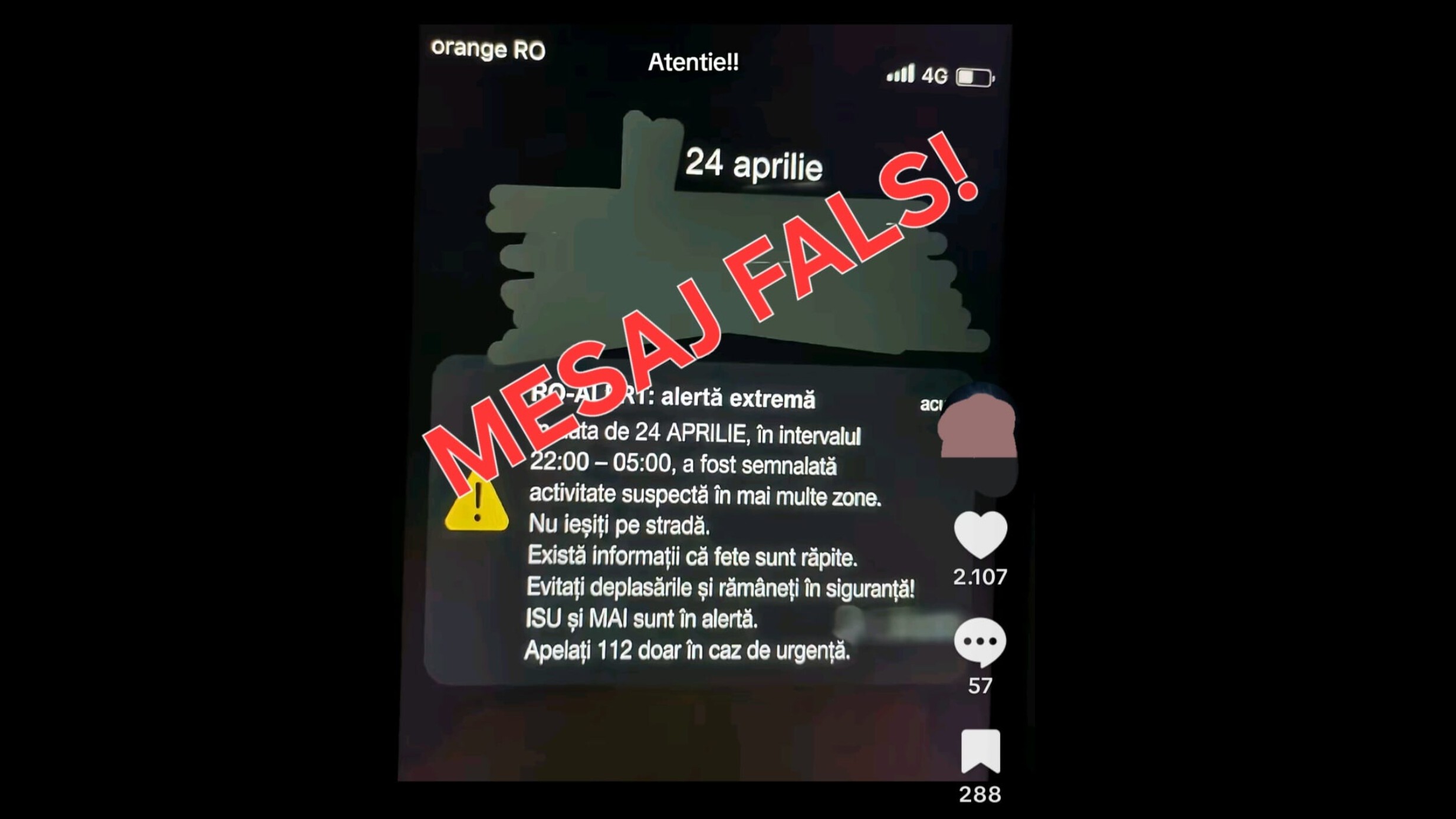 A RO-Alert riasztásra hasonlító álhír terjed a közösségi oldalakon