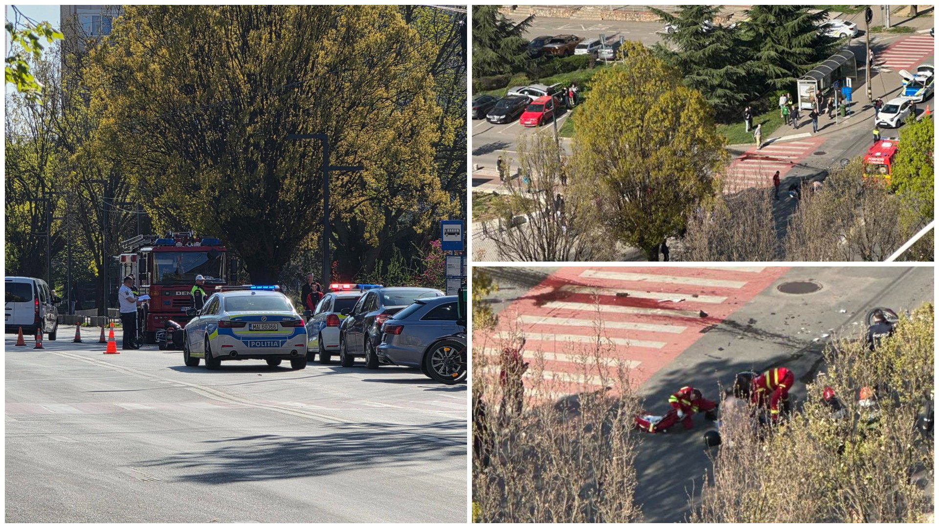 Motor és gépjármű ütközött Nagyváradon, a motoros súlyosan megsérült