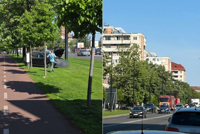 Villanyoszlopnak ütközött egy autó Váradszőllősön