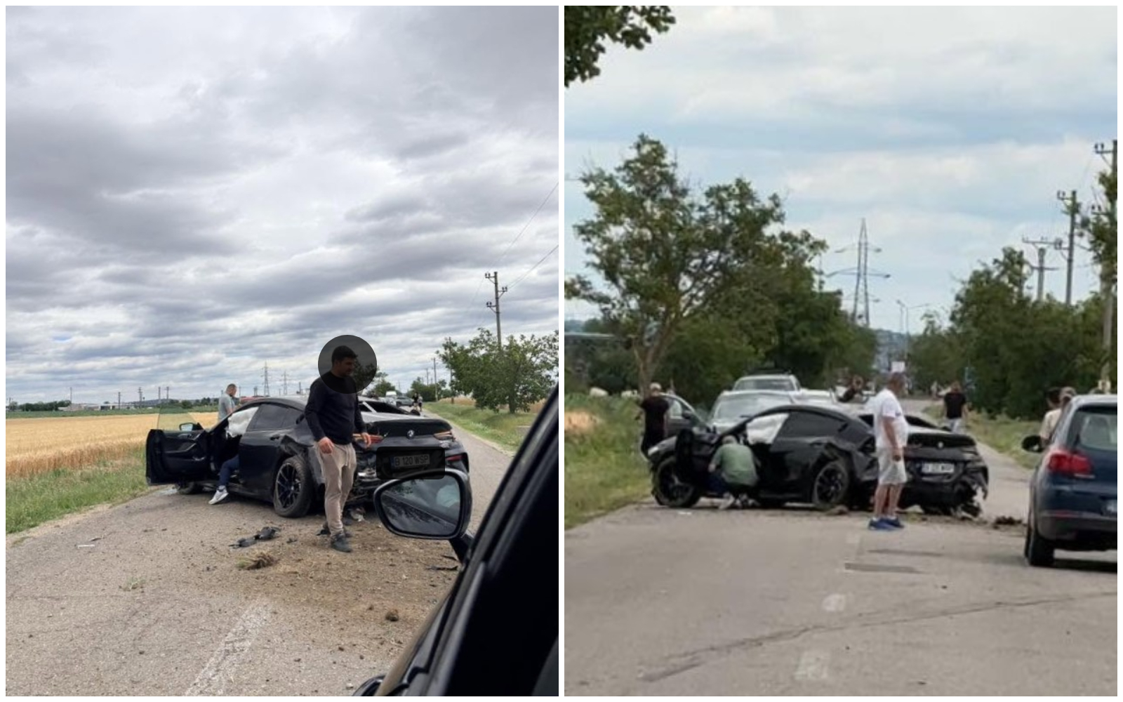 Baleset történt Szentandrásnál, egy autó durván összetört