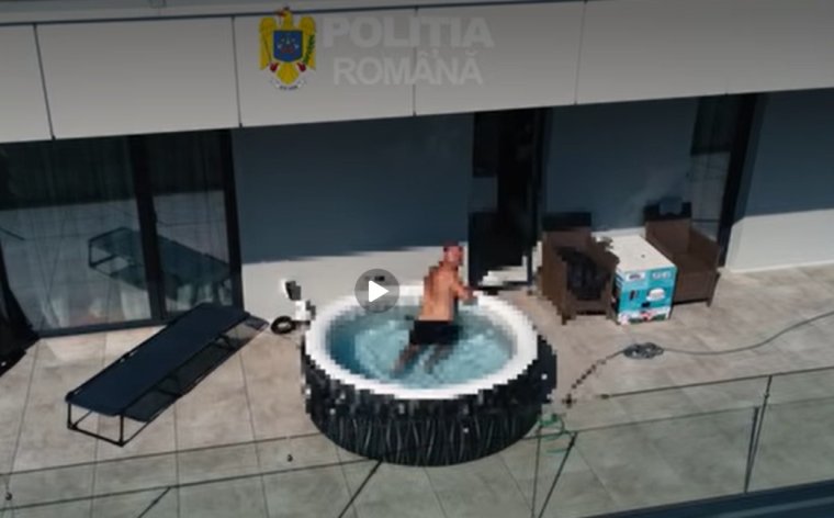 Jakuzziban hűsölt a körözött férfi, amikor lecsaptak rá a kommandósok | VIDEÓ