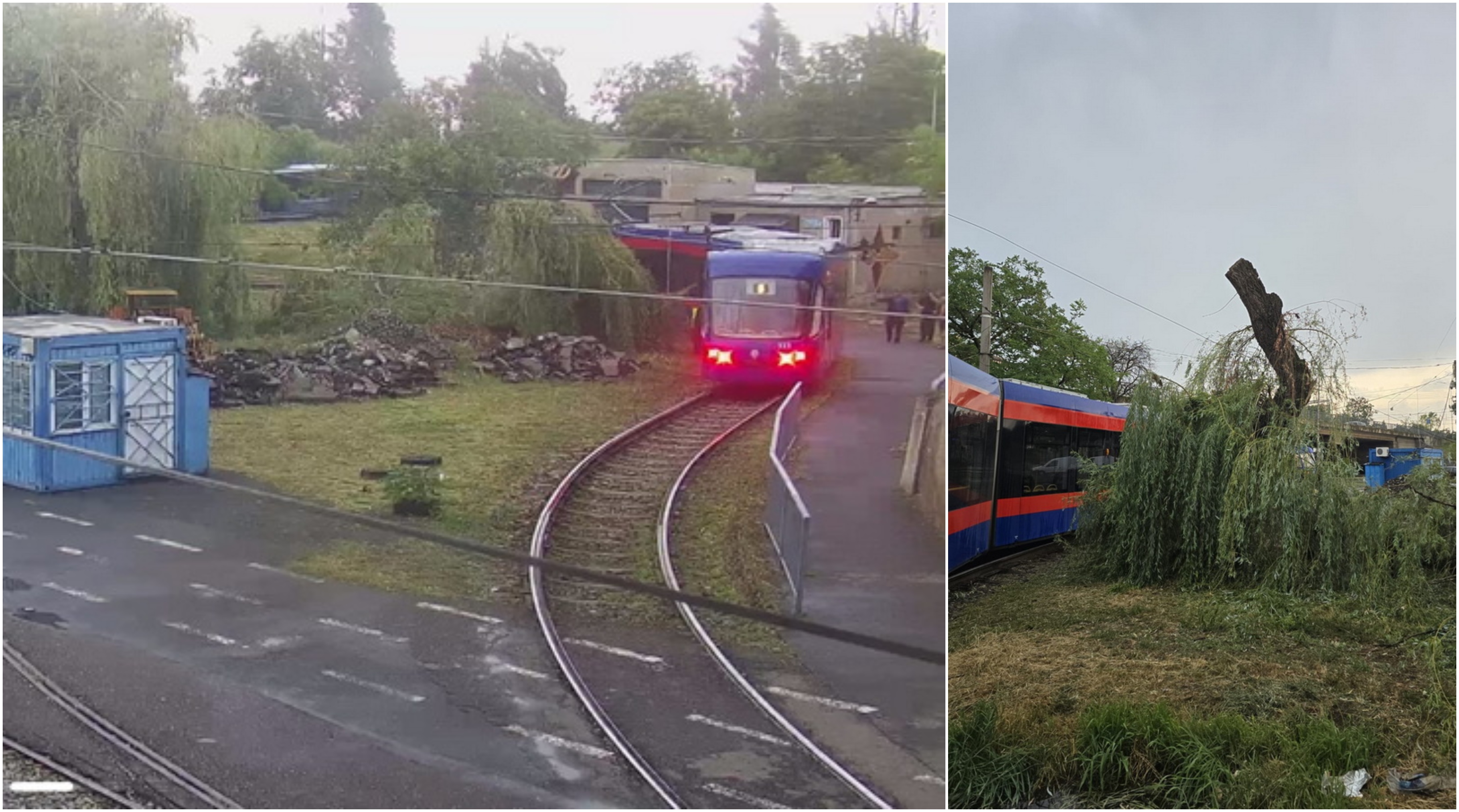 Vihar Váradon: letört ág miatt szünetelt a villamosközlekedés a város egy részén