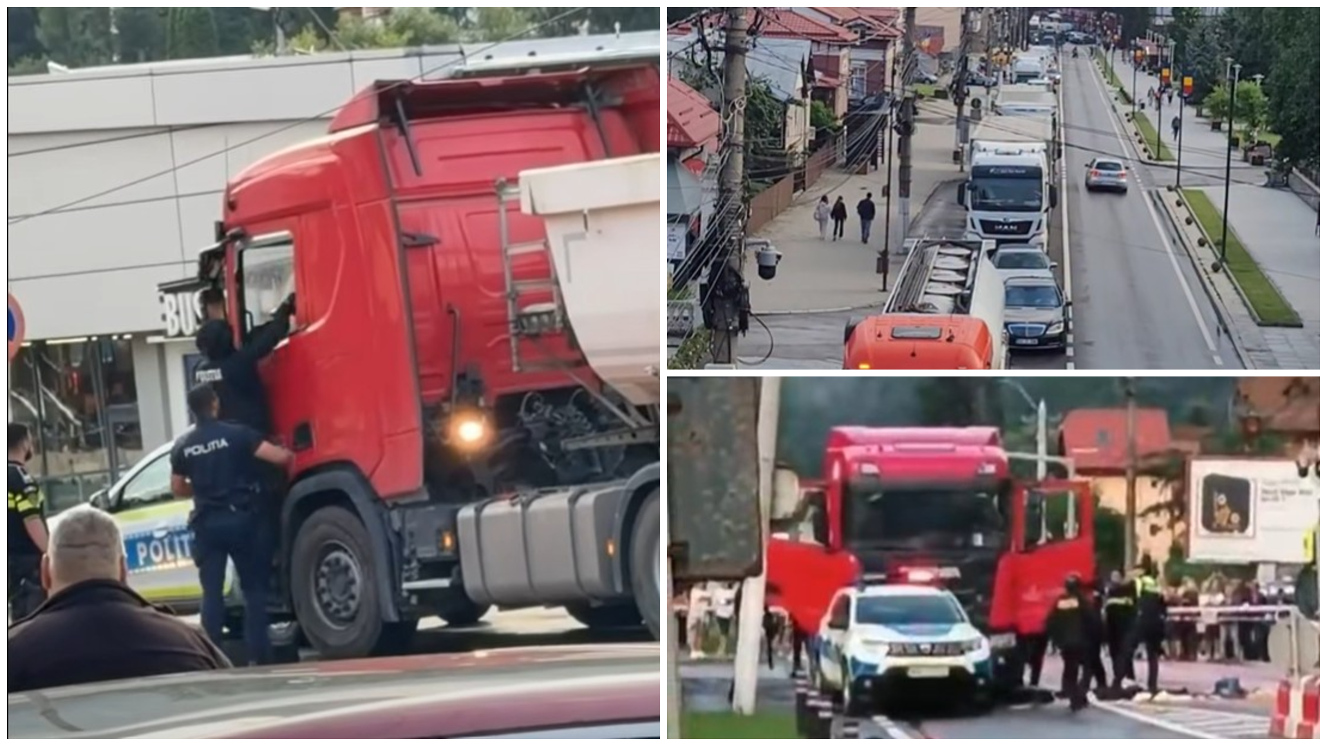 Rendőrautónak ütközött egy kamion, a sofőrt kommandósok emelték ki a vezetőfülkéből│VIDEÓ