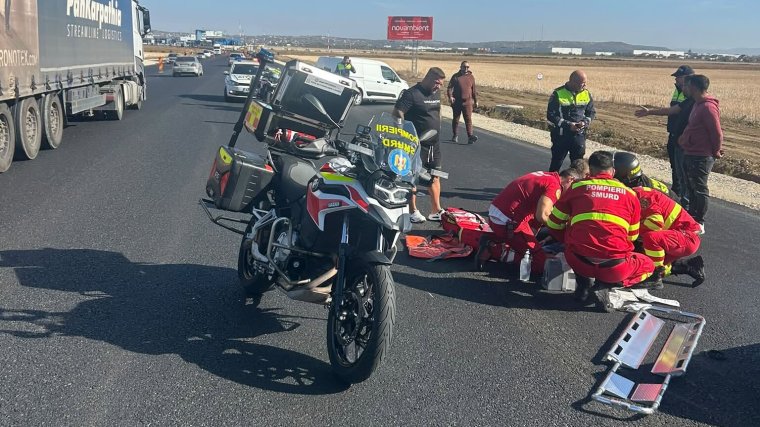 Motoros baleset történt a nagyváradi repülőtér közelében