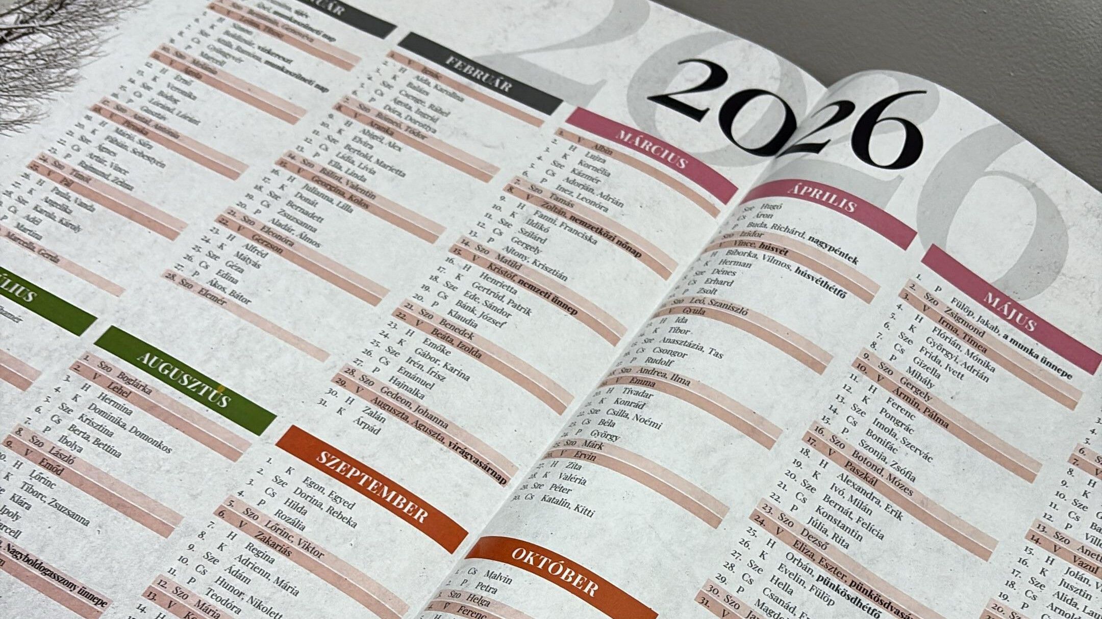 Különleges falinaptár a Bihari Napló január 8-i számában