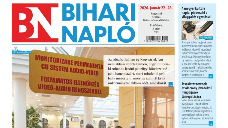 A Bihari Napló hetilap január 22-i lapszámának tartalmából