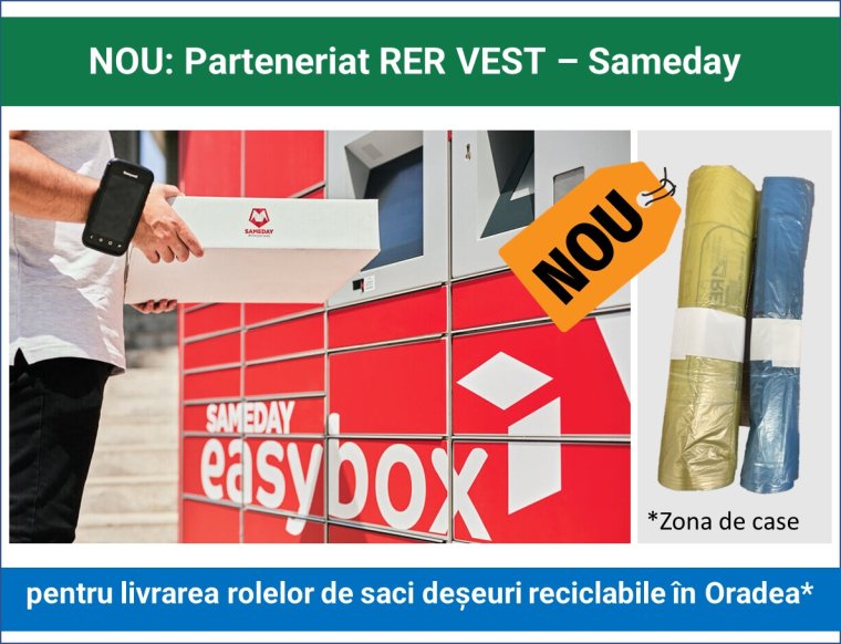 Új szolgáltatást vezetett be a RER: a szelektív hulladékgyűjtő zsákok már futárral és easyboxba is rendelhetők