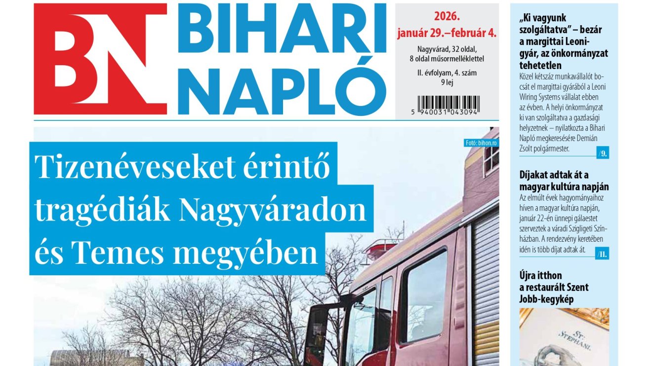 A Bihari Napló hetilap január 29-i lapszámának tartalmából