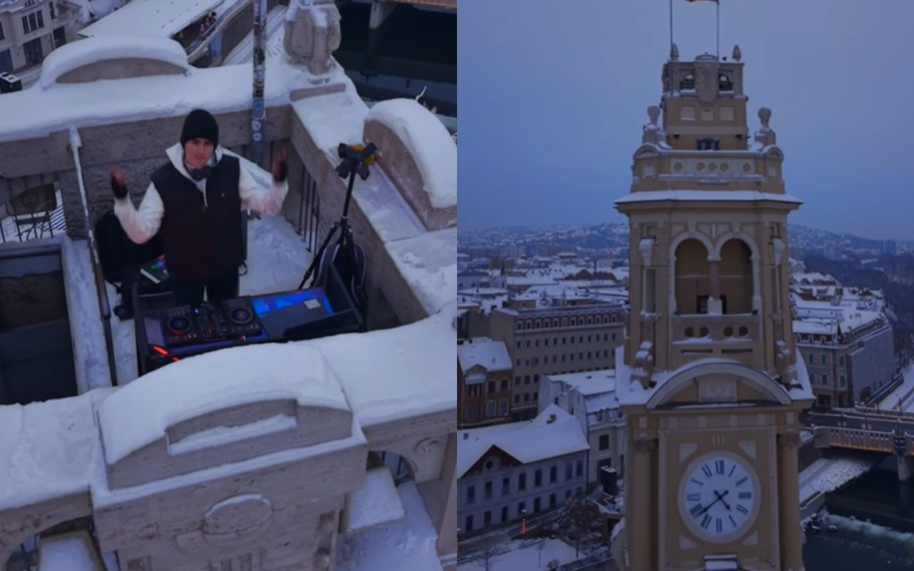 A városháza tornya csak a kezdet volt – más különleges helyszíneken is zenél majd a fiatal DJ | VIDEÓ