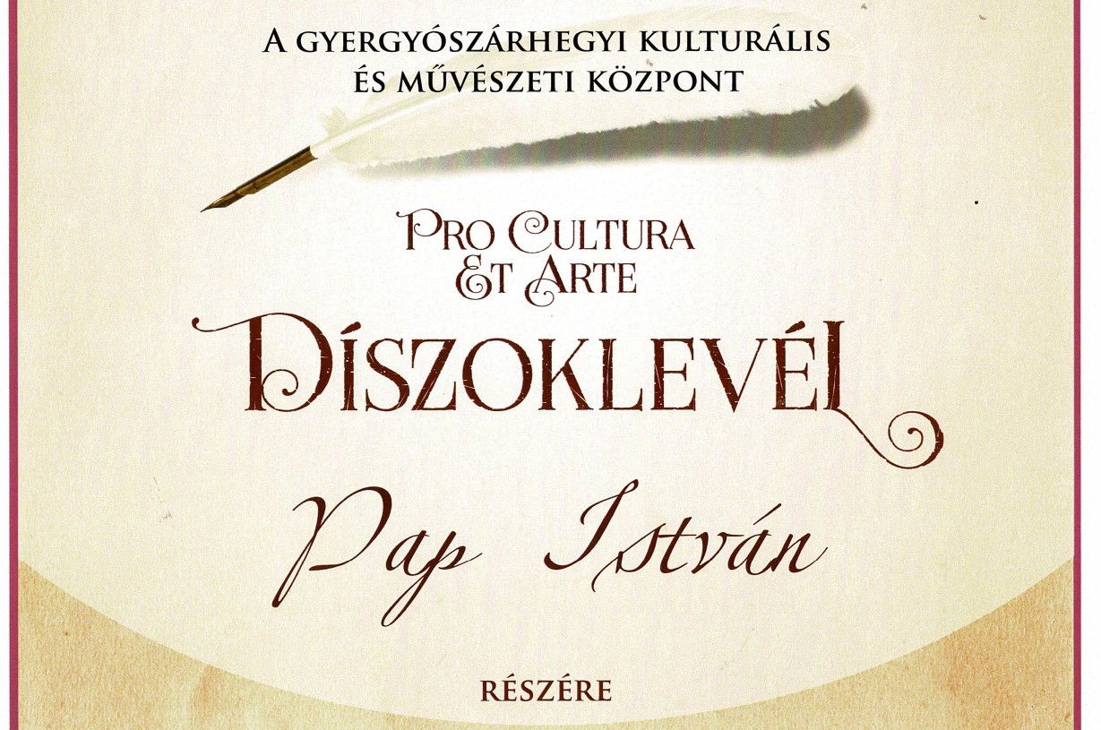 Pro Cultura et Arte-díjban részesült Pap István, a Bihari Napló szerkesztője