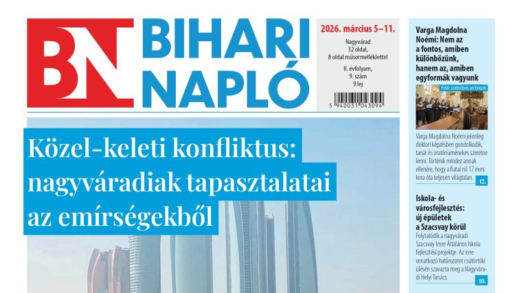 A Bihari Napló hetilap március 5-i lapszámának tartalmából