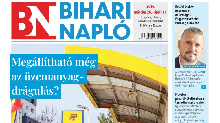 A Bihari Napló hetilap március 26-i lapszámának tartalmából