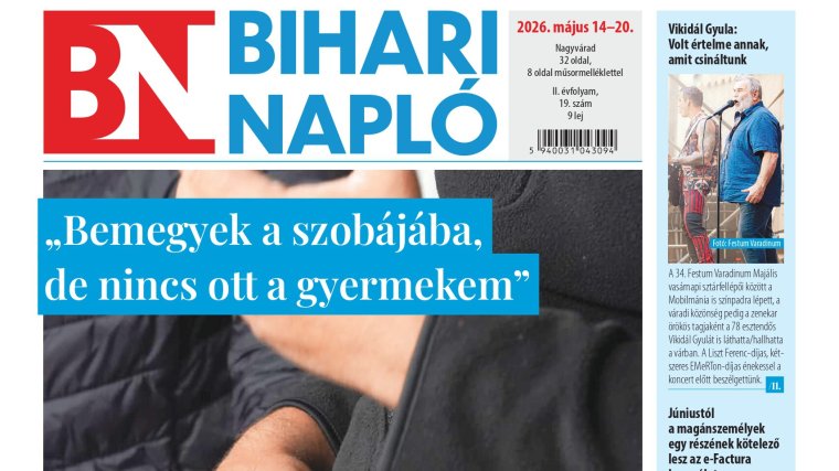 A Bihari Napló hetilap május 14-i lapszámának tartalmából