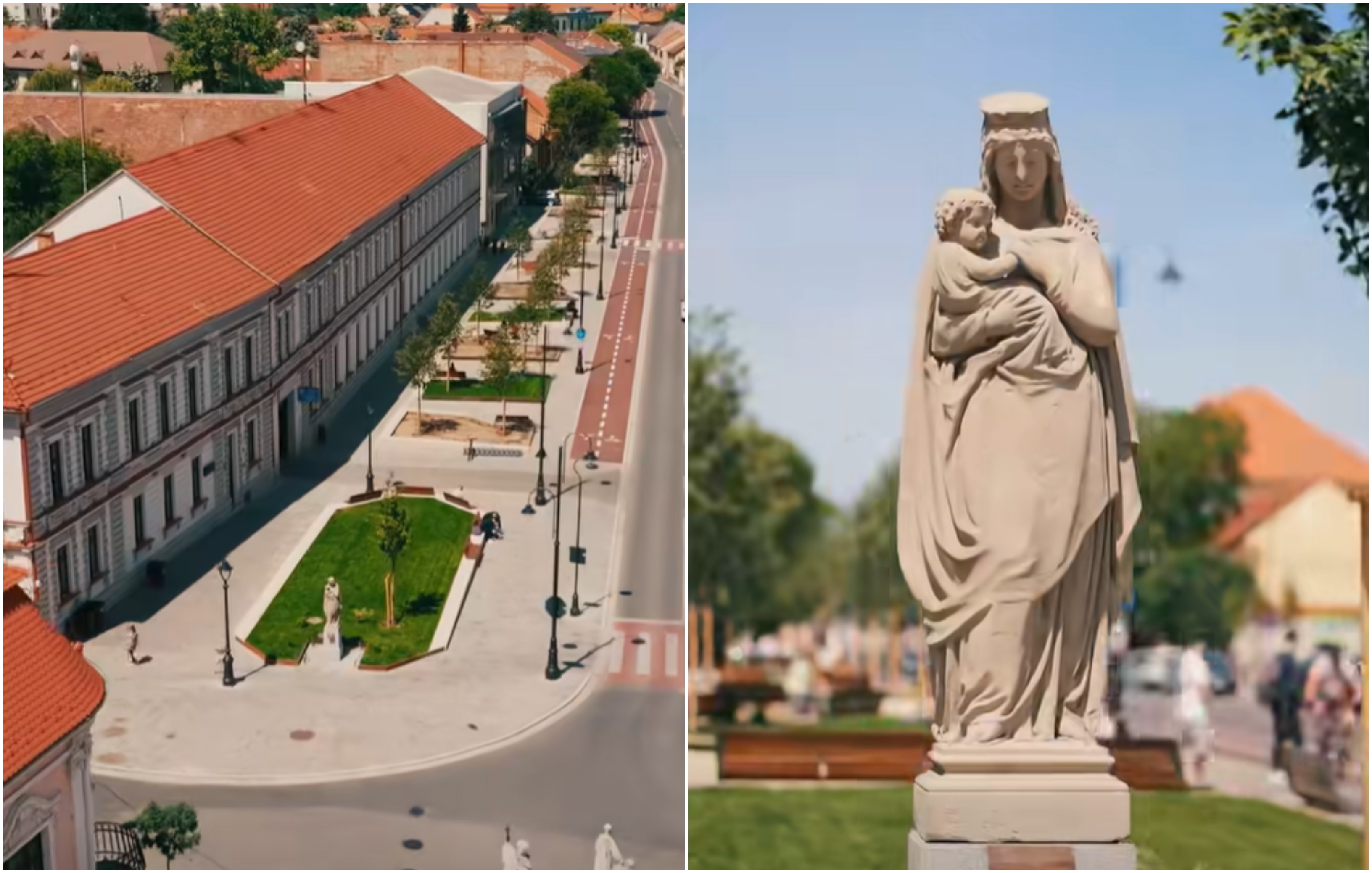 Ismét köztéren áll a Szűz Mária-szobor Nagyváradon | VIDEÓ