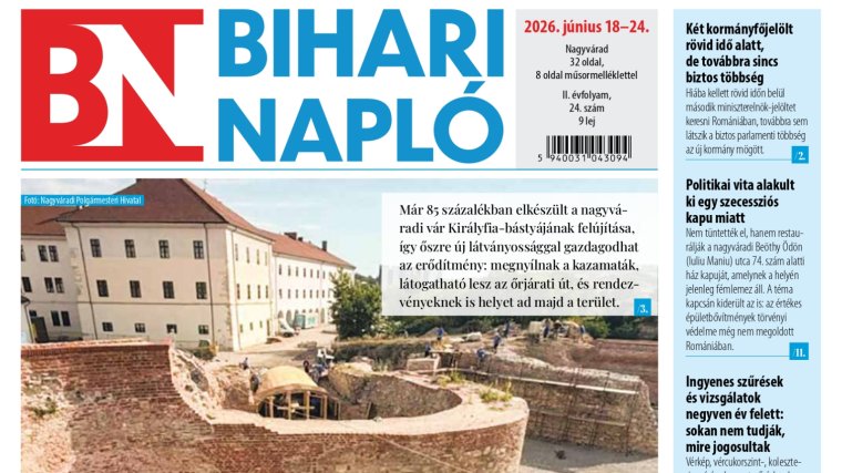 A Bihari Napló hetilap június 18-i lapszámának tartalmából