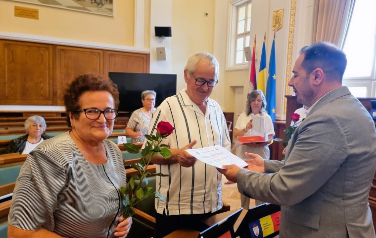 Ismét köszöntötték az ötvenedik házassági évfordulójukat ünneplő párokat