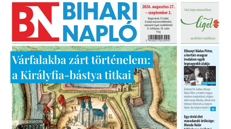 A Bihari Napló hetilap augusztus 27-i lapszámának tartalmából