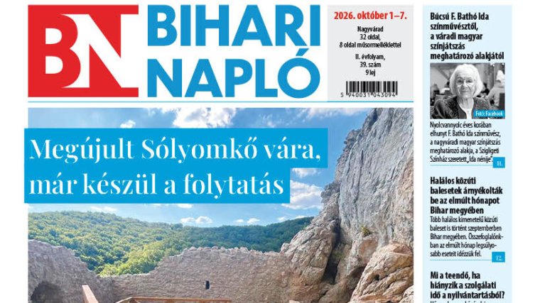A Bihari Napló hetilap október 1-i lapszámának tartalmából