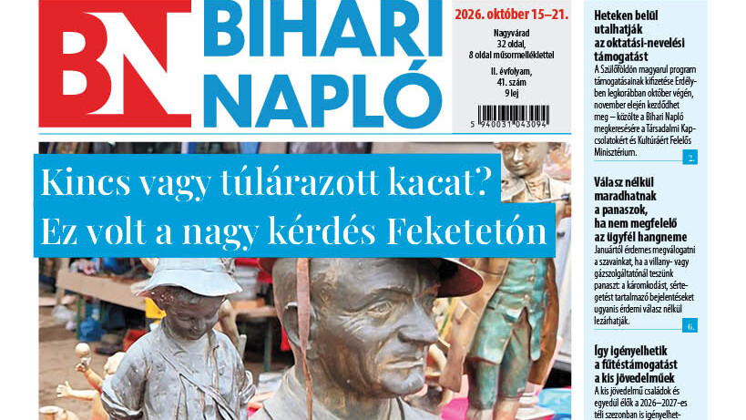 A Bihari Napló hetilap október 14-i lapszámának tartalmából
