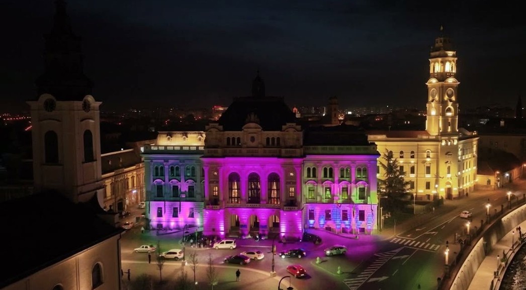 Rózsaszínbe borul ma a nagyváradi városháza a mellrák elleni küzdelem jegyében