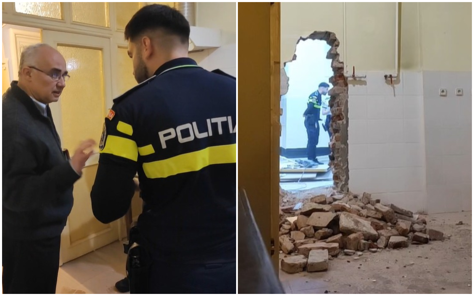 Áttörték a premontrei rendház falát ma hajnalban a váradi önkormányzat munkásai | VIDEÓ